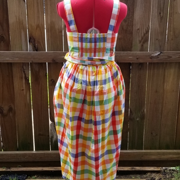 Christopher John Rogers X Target rainbow couture pinup Plaid pride retro dress - Picture 6 of 6